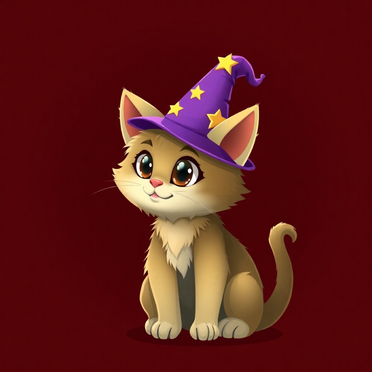 The WordQuest cat mascot — a friendly magical cat